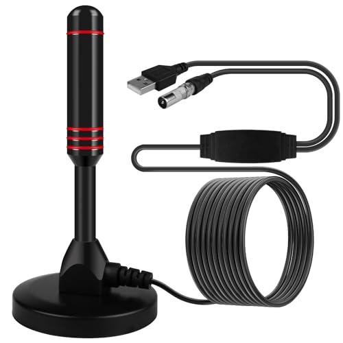 DVBT/DVBT2 Antenne - Zimmerantenne für Fernseher, HD TV Antenne Mit Magnetfuß 5M Verlängerungskabel, Digitale Teleskopantenne 360° Empfang für DTMB, ISDB, DVB-T2, DMB-T DVBT/DVBT2 Antenne - Zimmerantenne für Fernseher, HD TV Antenne Mit Magnetfuß 5M Verlängerungskabel, Digitale Teleskopantenne 360° Empfang für DTMB, ISDB, DVB-T2, DMB-T von Vegena