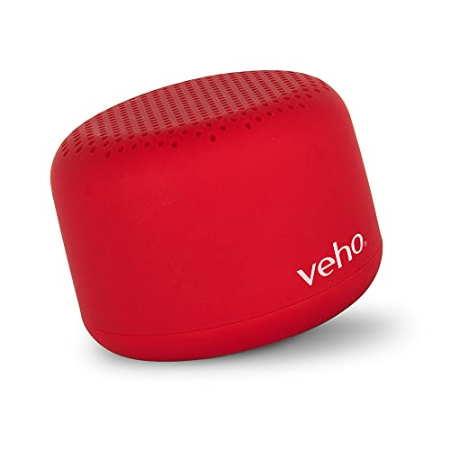 Veho M3 Bluetooth-Lautsprecher, kabellos, tragbar, V5.0 Bluetooth, Reiselautsprecher, 3,5 mm, kabelgebundene Konnektivität, Rot (VSS-503-M3-R) von Veho