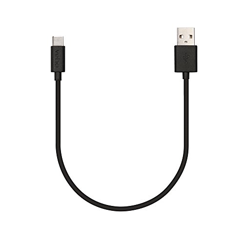 Veho Pebble USB-A zu USB-C Kabel | Universalladung und Sync | 0.2m / 0.7ft Ladekabel | Datenübertragung - Schwarz (VCL-002-C-20CM) von Veho