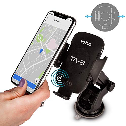 Veho TA-8 Universal-Smartphone-Halterung / -Halter mit drahtloser Qi-Aufladung | Automatische Erkennung des Schließ- / Schließsystems | VAA-014-TA8 von Veho