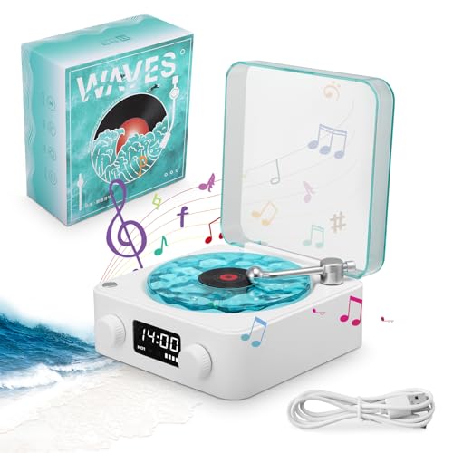 The Waves Vinyl Player,Plattenspieler aus Vinyl,Retro-Wecker,2024 Neuer Bluetooth Vintage Vinyl Plattenspieler,Vinyl Bluetooth-Lautsprecher für Party,Ambiente,Plattenspieler,Geschenk zum Valentinstag The Waves Vinyl Player,Plattenspieler aus Vinyl,Retro-Wecker,2024 Neuer Bluetooth Vintage Vinyl Plattenspieler,Vinyl Bluetooth-Lautsprecher für Party,Ambiente,Plattenspieler,Geschenk zum Valentinstag von Vehoukli