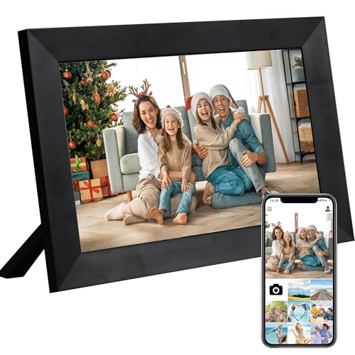 Veidoo 10 Zoll WiFi Digitaler Bilderrahmen，IPS Touchscreen, 32GB, Typ C, Smart Home Digitaler Fotorahmen, einfaches Teilen von Fotos oder Videos über Frameo APP, Geschenk für Familie von Veidoo