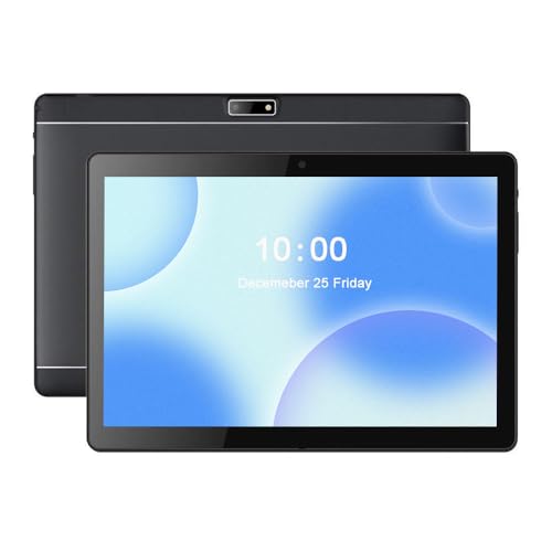 Veidoo Android 12 Tablet 10.1 Zoll IPS Bildschirm, 8 (4+4) GB RAM 64GB ROM 512GB Expand, Dual Kamera, WiFi, Google Certified Tablet mit Lederhülle von Veidoo