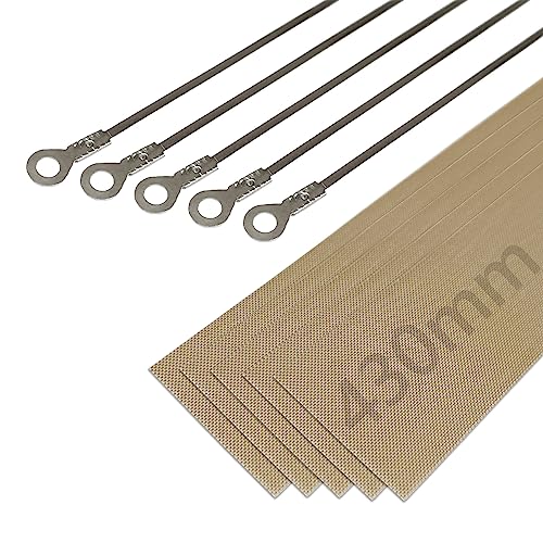 5 x Ersatzwiderstände für 40 cm Thermodichtmittel 430 mm Teflongewebe 430 mm Filament 450 mm Breite 3 mm Filament für Heißsiegelgeräte 400 mm von Veiken