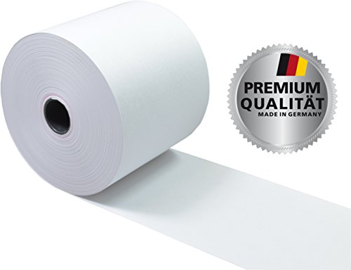 50 Stck. Thermorollen unbedruckt 60mm x 50m x 12mm [ØRolle 63mm] Drucker schonend 55g/m² ➤ Premium Weißegrad Made in Germany Thermopapier Kassenrollen Bonrollen von den führenden Geräteherstellern empfohlen / 4017279108098 / 10809000 von Veit GmbH