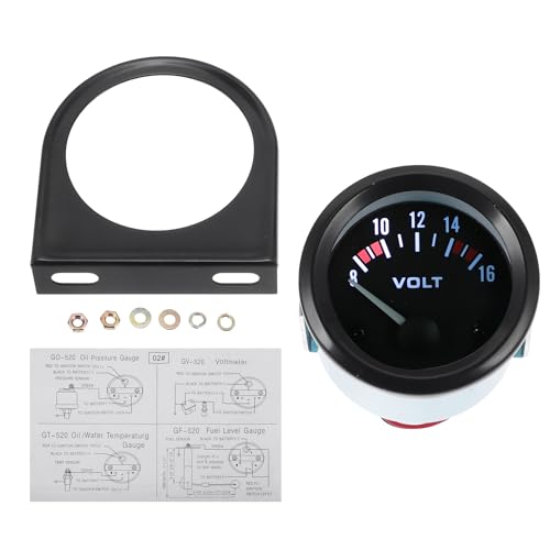 VekAuto 2" 52mm DC 12V Spannungsmesser Weißes Licht Analog Voltmeter Messgerät 8-16V mit Sensor und Halterung Universelles Auto Spannungsmesser Schwarz Schwarz Weiß, Rot VekAuto 2" 52mm DC 12V Spannungsmesser Weißes Licht Analog Voltmeter Messgerät 8-16V mit Sensor und Halterung Universelles Auto Spannungsmesser Schwarz Schwarz Weiß, Rot von VekAuto