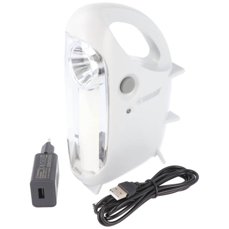 IR170EVO LED-Lampe Anti Black Out, tragbare wiederaufladbare Notleuchte mit externem Ladegerät, 170 Lumen, mit Stromausfallfunktion von Velamp