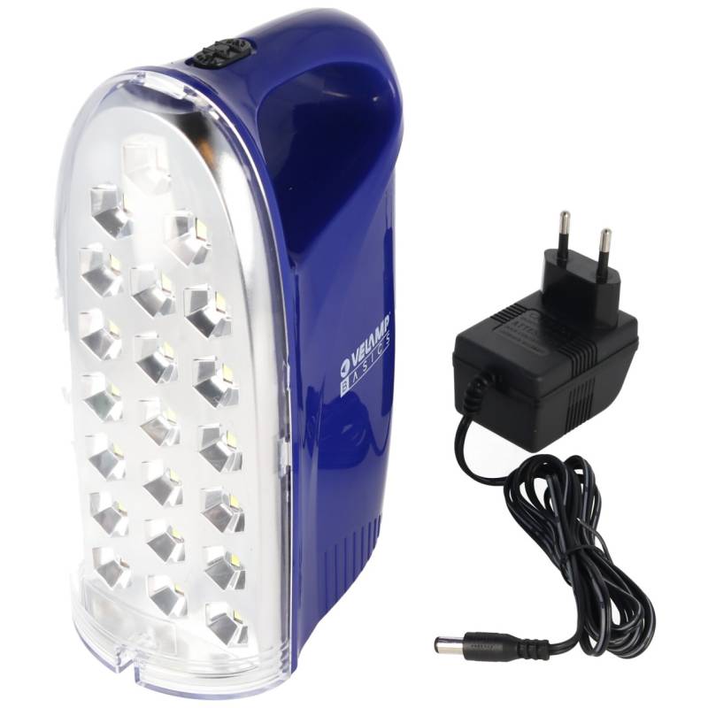 IR312 LED-Lampe Anti Black Out, tragbare wiederaufladbare Notleuchte mit externem Ladegerät, 250 Lumen, mit Stromausfallfunktion von Velamp