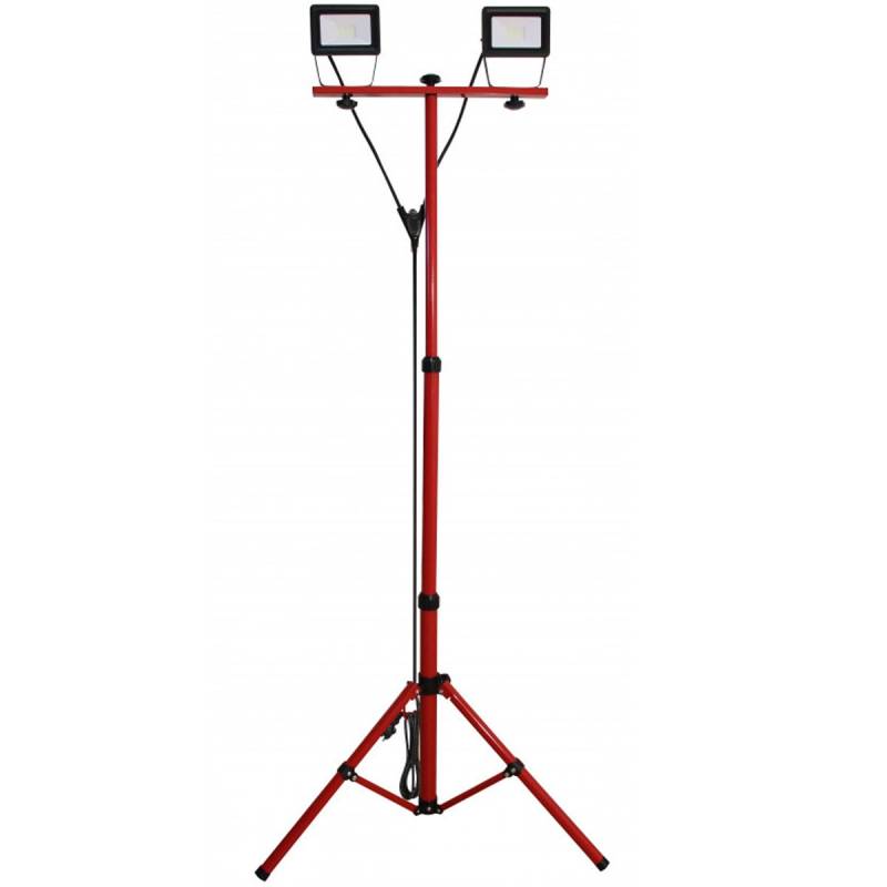 LED Baustrahler, LED-Arbeitslampe 2 Stück 20w inklusive Stativ, mit 3 Meter Kabel von Velamp