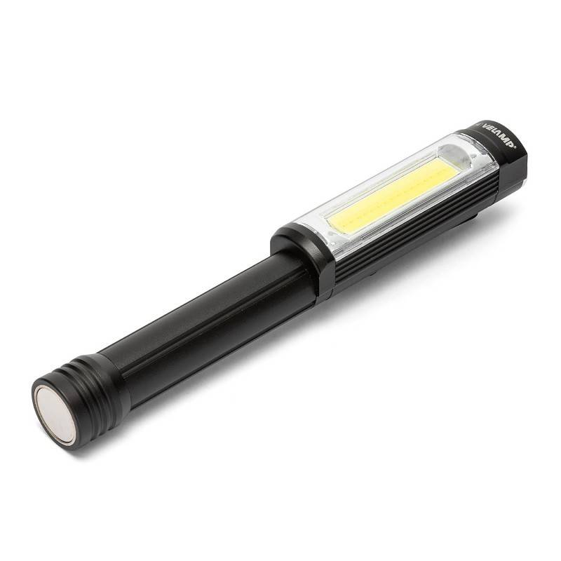 LED-Taschenlampe IN256 400 Lumen, Taschenlampe mit rotem Blitz, mit Clip und starkem Magnet, für Werkstatt, Notlagen etc. von Velamp