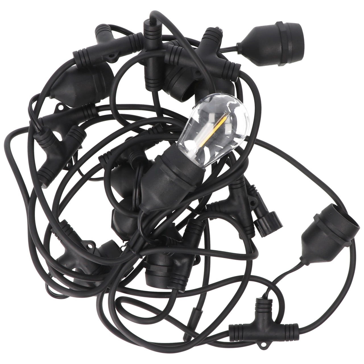 Velamp CASSIOPEA: Solarbetriebene Lichterkette IP44, 10 Meter, 10 transparente Glühbirnen, schwarzes Kabel Velamp CASSIOPEA: Solarbetriebene Lichterkette IP44, 10 Meter, 10 transparente Glühbirnen, schwarzes Kabel von Velamp