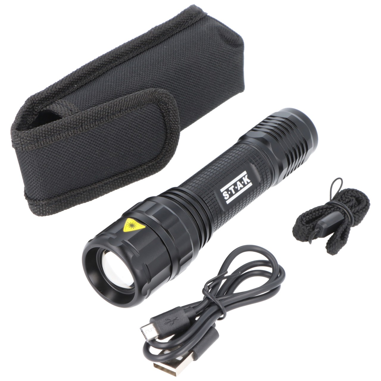 Velamp LED-Stabtaschenlampe, Cree LED XPL 10W, 800 Lumen, 300 m, mit Zoom, wiederaufladbar, mit Aufbewahrungstasche Velamp LED-Stabtaschenlampe, Cree LED XPL 10W, 800 Lumen, 300 m, mit Zoom, wiederaufladbar, mit Aufbewahrungstasche von Velamp