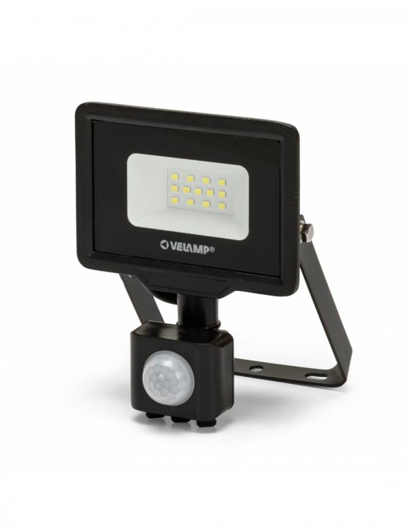 Velamp PADLIGHT5, 10W IP44 SMD LED Strahler, schwarz 6500K. Mit IR von Velamp