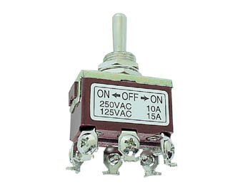 Maxi Toggle Switch Dpdt On-Off-On 10A/250V von Velleman