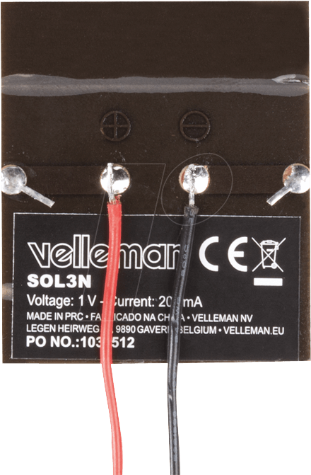 SOLAR SOL3N - Entwicklerboards - Solarpanel, 1 V / 0,2 A von Velleman