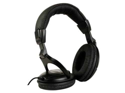Velleman Digitaler Stereo-Kopfhörer, anpassbares Robustes Kopfband, dynamischer Lautsprecher Ø 40 mm, Frequenzbereich 20-20000 Hz, perfekt für DJs, Kabel 2 m, 185 g, schwarz von Velleman