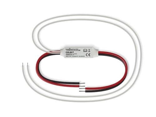 Velleman Mini-LED-Dimmer für einfarbige LED-Streifen, LED-Beleuchtung ein- und ausschalten, LED-Lampen dimmen, Steuerung über nur 1 Drucktaster, für Niko® Bticino®, max. 5 A, 12 V / 24 V von Velleman