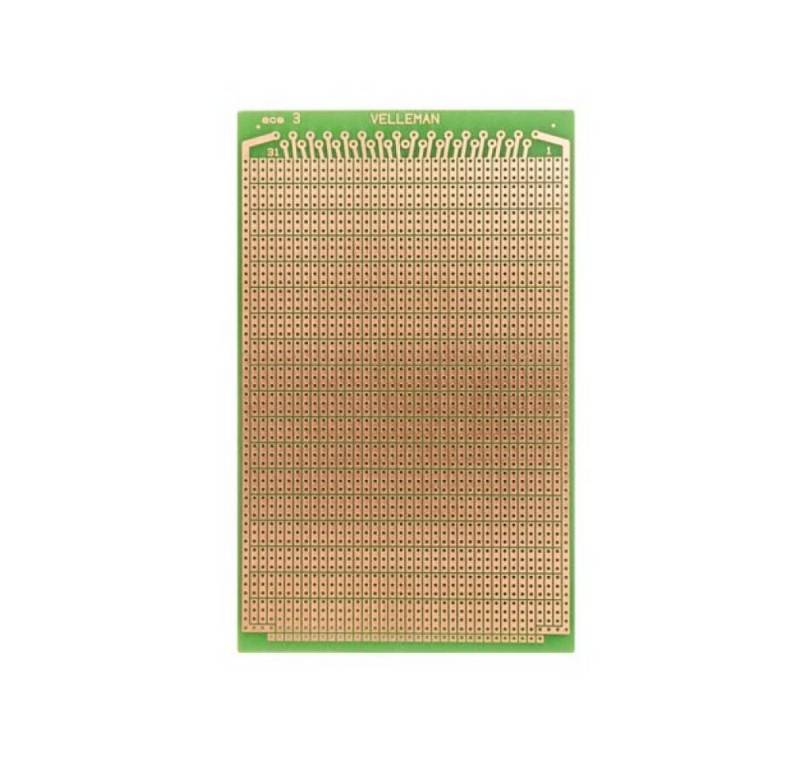 Velleman PC-Gehäuse EUROPLATINE - 3 LÖCHER - 100 x 060 mm - FR4 (1 St./Blister), (1 St) von Velleman