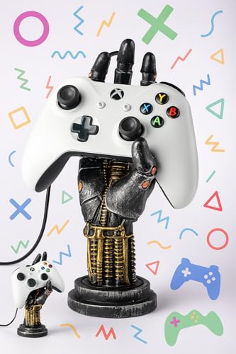Cyberpunk inspirierter Gaming-Controller-Halter, mechanisches Handdesign, 28 cm Vinyl-Desktop-Kopfhörer-Aufhänger, universeller Gamepad-Halter, einzigartige Gaming-Schreibtisch-Dekoration, Organizer Cyberpunk inspirierter Gaming-Controller-Halter, mechanisches Handdesign, 28 cm Vinyl-Desktop-Kopfhörer-Aufhänger, universeller Gamepad-Halter, einzigartige Gaming-Schreibtisch-Dekoration, Organizer von Vellichor Europe