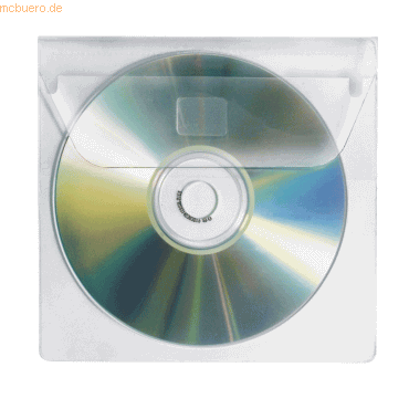 100 x Veloflex CD-Hüllen transparent mit Lasche selbstklebend von Veloflex