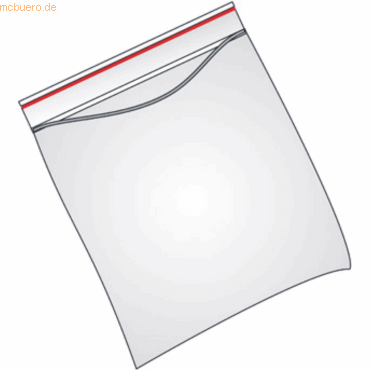 100 x Veloflex Schnellverschlussbeutel 120x170mm PE transparent von Veloflex
