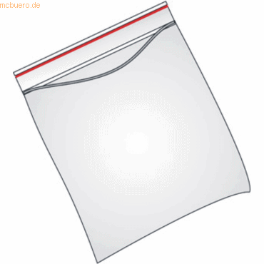 100 x Veloflex Schnellverschlussbeutel 70x100mm PE transparent von Veloflex