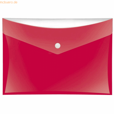 6 x Veloflex Sammeltaschen A5 rot mit zusätzlicher Tasche von Veloflex