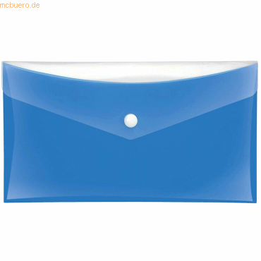 6 x Veloflex Sammeltaschen DIN lang blau mit zusätzlicher Tasche von Veloflex