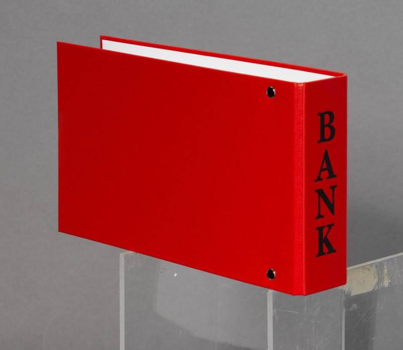 VELOFLEX Bankringbuch 2-Ringe DIN A6 quer 4.5 cm rot von Veloflex