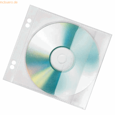 100 x Veloflex CD Hüllen für 1 CD transparent von Veloflex