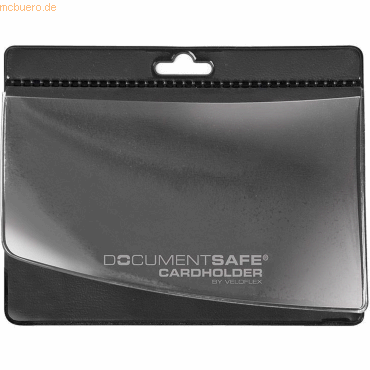 Veloflex Document Safe Cardholder 95x75mm PVC matt schwarz von Veloflex