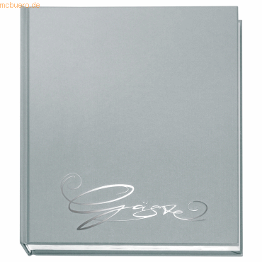 Veloflex Gästebuch Classic 205x240mm 144 Seiten silber von Veloflex