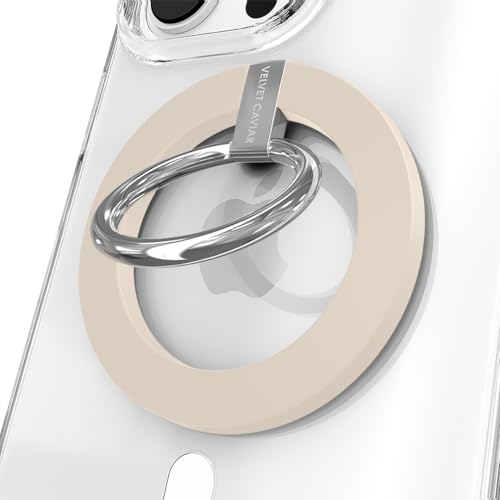 VELVET CAVIAR Kompatibel mit MagSafe Phone Grip - Magnetischer Ringhalter mit verstellbarem Ständer - Abnehmbares MagSafe-Zubehör für iPhone 16, 15, 14, 13, 12 (Sand Stone) von Velvet Caviar