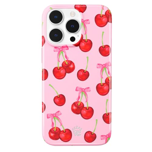 VELVET CAVIAR Schutzhülle für iPhone 13 Pro Max – kompatibel mit MagSafe – 3 m Falltest getestet – rosa Schleifen, süße Kirsche von Velvet Caviar