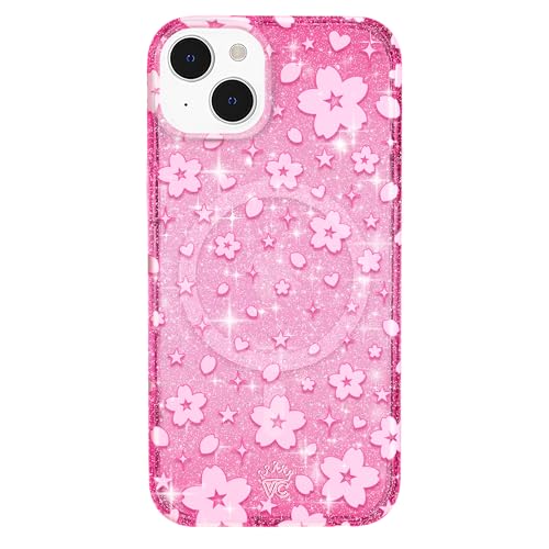 VELVET CAVIAR Schutzhülle für iPhone 14 Plus, rosa Glitzer, kompatibel mit MagSafe, 3 m Falltest, Kirschblüte, Blumen, Sommer, Frühling VELVET CAVIAR Schutzhülle für iPhone 14 Plus, rosa Glitzer, kompatibel mit MagSafe, 3 m Falltest, Kirschblüte, Blumen, Sommer, Frühling von Velvet Caviar