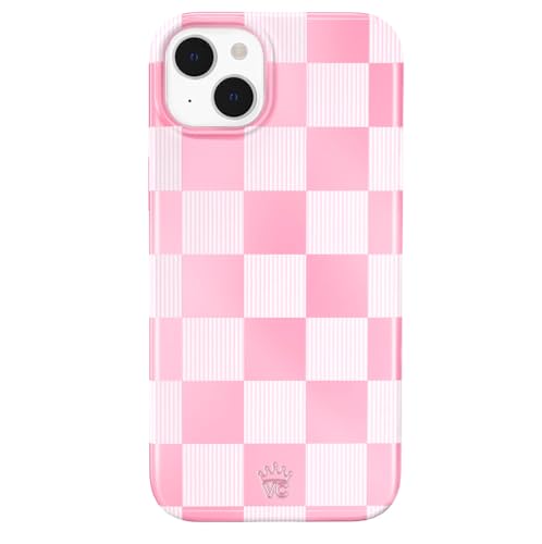 VELVET CAVIAR Schutzhülle für iPhone 14 Plus, rosa kariert, kompatibel mit MagSafe, 3 m Falltest von Velvet Caviar