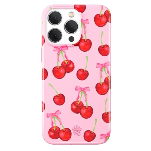 VELVET CAVIAR Schutzhülle für iPhone 15 Pro Max – kompatibel mit MagSafe – 3 m Falltest getestet – rosa Schleifen, süße Kirsche von Velvet Caviar