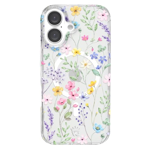 VELVET CAVIAR Schutzhülle für iPhone 16, Wildblumen, kompatibel mit MagSafe [3 m Falltest] – verzauberte florale bunte Sommerstimmungen von Velvet Caviar