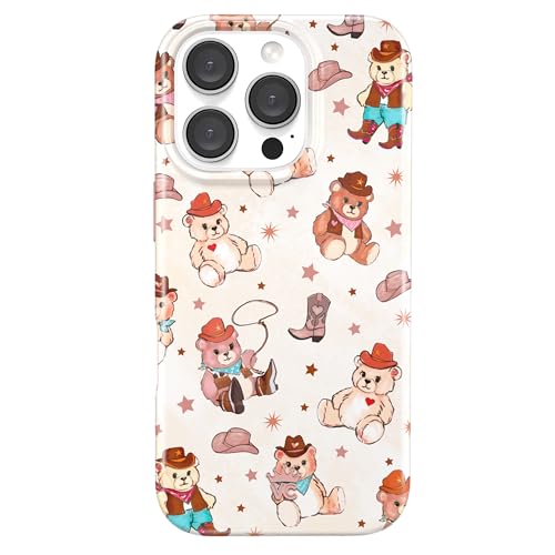 VELVET CAVIAR Schutzhülle für iPhone 16 Pro Western – kompatibel mit MagSafe [3 m Falltest] – Cowboy-Teddybär von Velvet Caviar