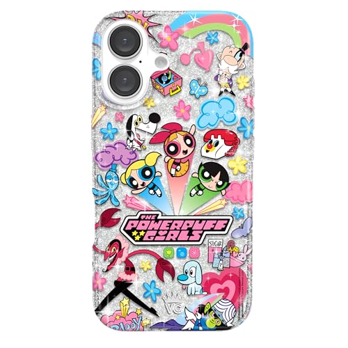 VELVET CAVIAR x The PPG Schutzhülle für iPhone 16, kompatibel mit MagSafe [3 m Falltest] – mädchenhafte süße Handyhülle (Girl Power Glitzer) von Velvet Caviar