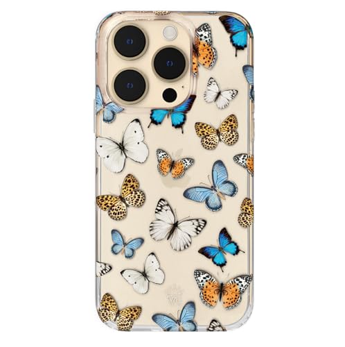 Velvet Caviar Kompatibel mit iPhone 14 Pro Hülle Schmetterling [2,4 m Fallgetestet] schützende bunte transparente Handyhüllen (Schmetterling Dreams) von Velvet Caviar