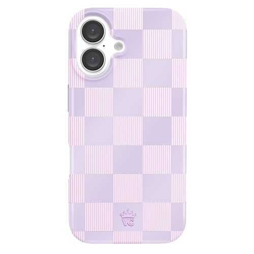 VELVET CAVIAR Schutzhülle für iPhone 16 – kompatibel mit MagSafe [3 m Falltest] – Lila kariert von Velvet Caviar
