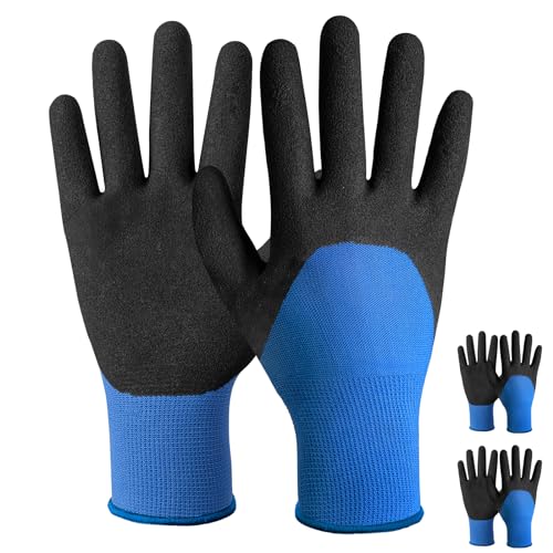 Velway 2 Paar Arbeitshandschuhe Mechaniker Handschuhe - Größe 8 Rutschfeste mit Nitril-Beschichtete Gartenhandschuhe Leichte Montagehandschuhe Atmungsaktive Handschuhe Damen Herren Velway 2 Paar Arbeitshandschuhe Mechaniker Handschuhe - Größe 8 Rutschfeste mit Nitril-Beschichtete Gartenhandschuhe Leichte Montagehandschuhe Atmungsaktive Handschuhe Damen Herren von Velway