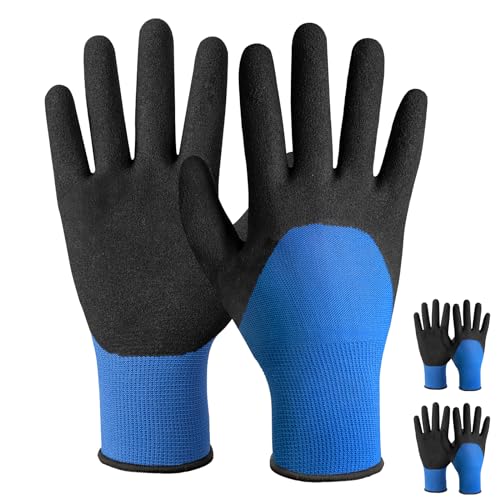 Velway 2 Paar Arbeitshandschuhe Mechaniker Handschuhe - Größe 9 Rutschfeste mit Nitril-Beschichtete Gartenhandschuhe Leichte Montagehandschuhe Atmungsaktive Handschuhe Damen Herren Velway 2 Paar Arbeitshandschuhe Mechaniker Handschuhe - Größe 9 Rutschfeste mit Nitril-Beschichtete Gartenhandschuhe Leichte Montagehandschuhe Atmungsaktive Handschuhe Damen Herren von Velway