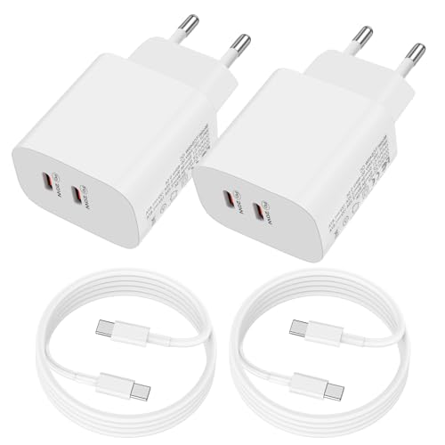 USB C Adapter 20W,2 Stück 40W 2Port USB C Ladegerät mit 2x2M Schnellladekabel, für iPhone 16 15 iPad Samsung Huawei, USBC Stecker Schnellladegerät Netzstecker USBC Netzteil Ladestecker Charger USB C Adapter 20W,2 Stück 40W 2Port USB C Ladegerät mit 2x2M Schnellladekabel, für iPhone 16 15 iPad Samsung Huawei, USBC Stecker Schnellladegerät Netzstecker USBC Netzteil Ladestecker Charger von Vemfay
