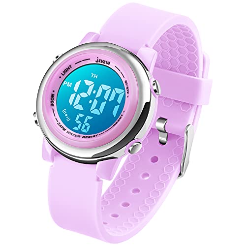 VenSten Digitale Sportuhr für Kinder, wasserdicht, für Mädchen und Jungen, Kinder-Sport, Outdoor-LED, elektrische Uhren mit leuchtendem Alarm, Stoppuhr, Kinderarmbanduhr, lavendel, Sport VenSten Digitale Sportuhr für Kinder, wasserdicht, für Mädchen und Jungen, Kinder-Sport, Outdoor-LED, elektrische Uhren mit leuchtendem Alarm, Stoppuhr, Kinderarmbanduhr, lavendel, Sport von VenSten