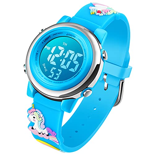 VenSten Digitale Sportuhr für Kinder, wasserdicht, für Mädchen und Jungen, Kinder-Sport, Outdoor-LED, elektrische Uhren mit leuchtendem Alarm, Stoppuhr, Kinderarmbanduhr, Blau, Einhorn, Sportlich VenSten Digitale Sportuhr für Kinder, wasserdicht, für Mädchen und Jungen, Kinder-Sport, Outdoor-LED, elektrische Uhren mit leuchtendem Alarm, Stoppuhr, Kinderarmbanduhr, Blau, Einhorn, Sportlich von VenSten