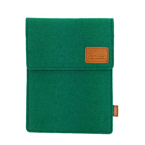 Venetto Tasche für iPad Pro, iPad Air 2 9.7" / 10.5" eBook-Reader, Tablet 10.1" Hülle aus Filz Sleeve Schutzhülle für Samsung Tab Lenovo, Huawei MediaPad, Asus, Medion, Acer, dunkel grün von Venetto