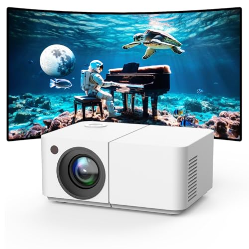 VenirCool H69 Ultra Mini Projektor mit WiFi und Bluetooth, 4K Unterstützung 4D Keystone Smart Projektor für Schlafzimmer, Büro, Heimkino und mehr von VenirCool