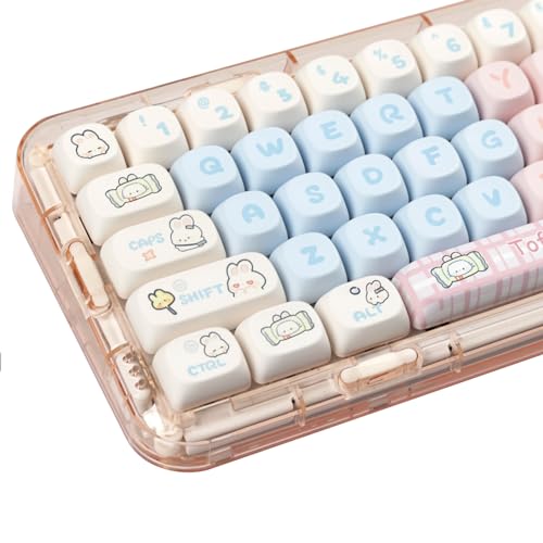 Cute Pink Keycaps, Moa Profile Keycaps, PBT DYE-SUB 139 Tasten Keycap Set für Cherry Mx Gateron Kailh Switch Mechanische Tastatur von Venit Keys